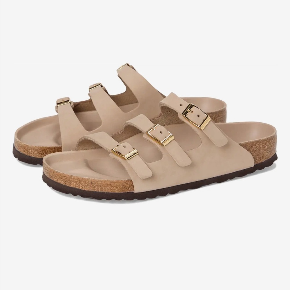 Birkenstock Florida Nubuck in Sandlecastle Size 37 38